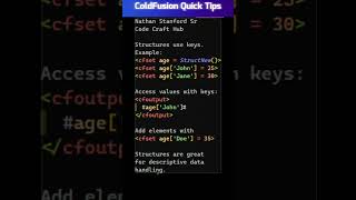 ColdFusion Quick Tips  Structures [upl. by Proctor431]