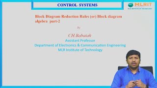 LEC11 CS  Block Diagram Reduction Rules or Block Diagram Algebra Part2 By Mr CHBabaiah [upl. by Shanie130]