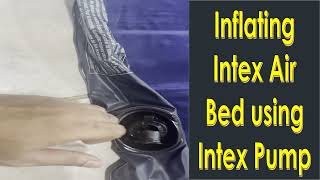 Unboxing Intex Air Bed and Air Pump  Inflate Intex Airbed using the Air Pump  Intex Airbed Review [upl. by Ioab]