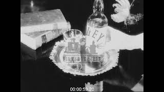 One of the Very First Film Adverts Dewars Whiskey 1890s  Film 1011153 [upl. by Adnolaj]