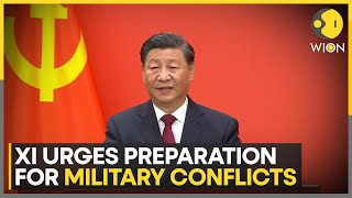 Chinas Xi Jinping urges preparation for military conflicts at sea  WION News [upl. by Nodnal872]