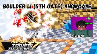 Boulder Li 5th Gate Showcase Rock Lee Naruto All Star Tower Defense ASTD Roblox [upl. by Pegg991]