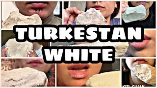 ASMR CLAY 🌼 Compilation Turkestan White Clay dry crunch [upl. by Carboni]