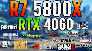 Ryzen 7 5800X  RTX 4060  Tested in 15 Games [upl. by Yhtomit992]