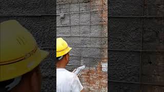 Spray Concrete Application for Wall Reinforcement 🏗️✨ [upl. by Neddy]