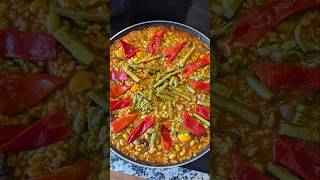 Vegetable paella with Green Asparagus amp Piquillo Peppers paella vegetablepaella [upl. by Gallenz]