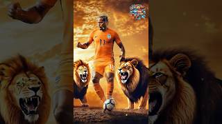 Virgil van Dijk fuses with a Lion on AGT americagottalent agt magic talent shorts sports [upl. by Beatriz]