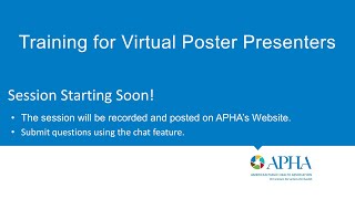 APHA 2021 Poster presenter training [upl. by Adriane]