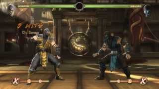 Mortal Kombat 9  Scorpion обучение  комбо [upl. by Eduino]