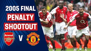 Full Penalty Shootout  Arsenal 54 Manchester United  2005 FA Cup Final [upl. by Cleti]