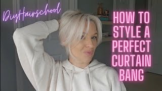 Perfect Curtain Bangs  How To Style Curtain Bangs [upl. by Hoeve968]