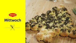 Weihnachtsbaum Brot Rezept  MAGGI Mittwoch [upl. by Favrot101]