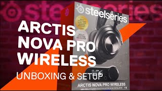 Arctis Nova Pro Wireless Unboxing and Setup [upl. by Lemmuela]