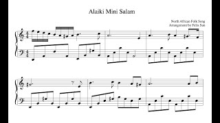 Alaiki Mini Salam North African Folk Song  Piano Solo [upl. by Arsuy455]