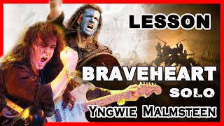 Braveheart  solo lesson  Yngwie Malmsteen [upl. by Pascha114]