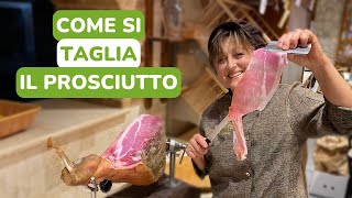 Pulizia e taglio di un prosciutto con osso  Cose del Posto [upl. by Annaxor]