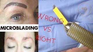 Microblading Wrong Vs Right  Michelle Rukny [upl. by Namwen188]