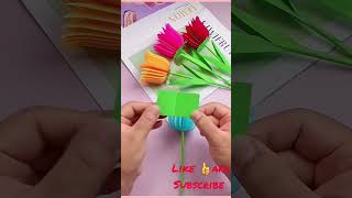 how to make a Rose on paper  paper se gulab ful kaise banaye shortvideo viral shortsfeed [upl. by Elleinahc]