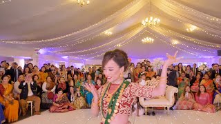 Bride Surprises Groom with old Nepali song  Nepali Wedding Dance  Bridesmaids from Canada [upl. by Oaht614]