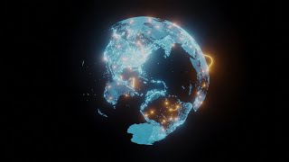 World Connection Animation Earth Spinning Globe Motion Graphics Loop [upl. by Bilek229]