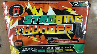 Strobing Thunder 25 shot 500g Cake by Elite Fireworks [upl. by Tegdirb]