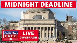 Midnight Deadline for Protesters at Columbia University  LIVE Breaking News Coverage [upl. by Gytle]