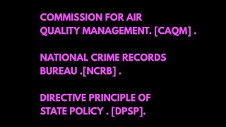 NATIONAL CRIME RECORDS BUREAU  DIRECTIVE PRINCIPLE OF STATE POLICY [upl. by Oruam438]