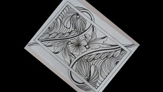 easy pattern art step by step zentangle for beginners art drawing zentanglepatterns stepbystep [upl. by Phillada302]