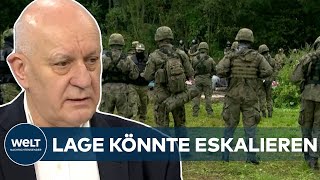 PROVOKATIONEN AN NATOGRENZE Polen beginnt mit der Befestigung der Grenze zu Belarus  WELT Analyse [upl. by Ailene]