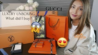 Luxury Haul Unboxing part 1  Louis Vuitton Gucci Hermes  BonjourAika [upl. by Burnsed]