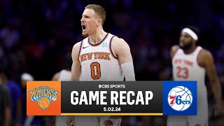 2024 NBA Playoffs Knicks OUTLAST 76ers ADVANCE to East Semifinals  CBS Sports [upl. by Wright]