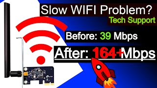 Fixing a slow wifi adapter TP Link PCIe WiFi Card AC600 tech support tutorial [upl. by Ahsenahs]