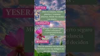 ABRE TU SEMANA CON EL PODER DE ESTÁS 3 PALABRAS effata yeseraye shalom dios [upl. by Eveineg]