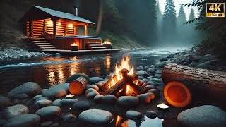 Relaxing Piano Music amp Fireplace Water Sounds 247  Ideal for Stress Relief and Healing Asmr [upl. by Epp]