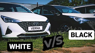 HYUNDAI VERNA colour Comparision WHITE VS BLACK [upl. by Chrisse]