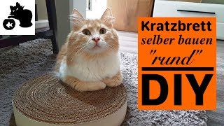 🔥Katzen Kratzbrett selber bauen quotrundquot  DIY Katzenspielzeug selber machen  Kratzbrett aus Kartons [upl. by Bar]