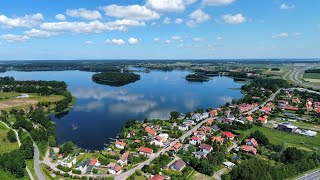 4K Warmia i Mazury widziane z góry Dorotowo jezioro Wulpińskie i wyspa Herta [upl. by Walton]