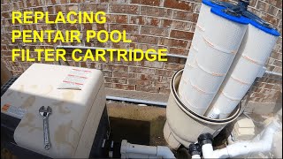 REPLACE PENTAIR POOL FILTER CARTRIDGE [upl. by Calley]