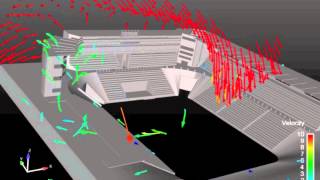 Galleria del vento vs CFD  Reale vs virtuale  il vento sugli edifici [upl. by Wystand]