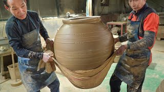 Turning Clay into Giant Pots Using Modern Method Korean Potter Mass Production Process [upl. by Htebizile329]