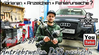 Audi A3 8P Antriebswelle DSG wechseln  Vibrieren  Lenkung  Tripodengelenk  Replace Drive Shaft [upl. by Hgielah]