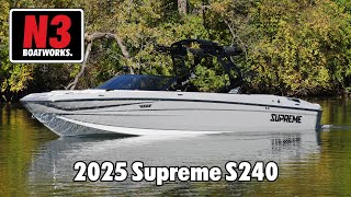 2025 Supreme S240  Stone Gray  On Water  N3 Boatworks [upl. by Sardella]