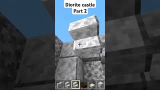 Minecraft diorite castle build minecraft shorts gaming castle [upl. by Etti851]