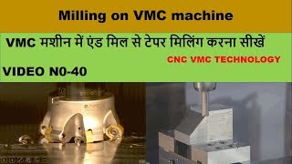 tapper milling operation on vmc  vmc programming [upl. by Mur]