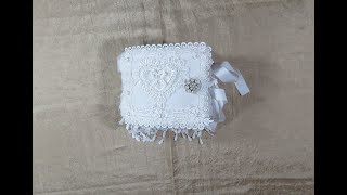 Shabby Chic Lace SewingNeedle Book [upl. by Llenal]