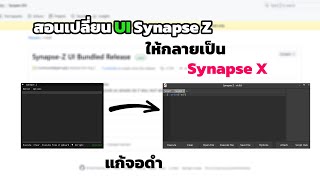 วิธีเปลี่ยน UI Synapse Z เป็น Synapse X แก้ปัญหารันเเล้วจอดำ [upl. by Rehpotsirk]