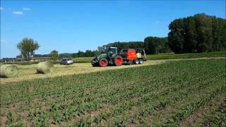 Heuernte 2015 Rundballenpressen mit Fendt Vario 722 und Kuhn VBP 2160 [upl. by Hamid]