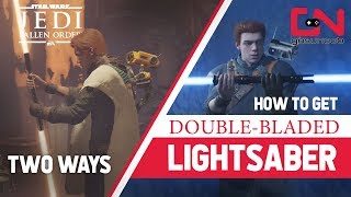 How to Get Double Bladed Lightsaber EARLY amp Regular Way  Star Wars Jedi Fallen Order Customization [upl. by Burl]