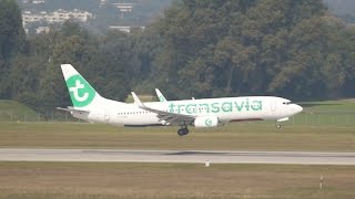 Transavia Airlines Boeing 7378K2 PHHXE arrival at Munich Airport Landung Flughafen München [upl. by Weissmann]