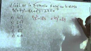 Profesor Hugo Möller A Distancia focal de una elipse y aplicaciones 101MPG [upl. by Elbert]